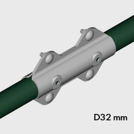 Торцевое соединение двух труб Ø 32 мм.
